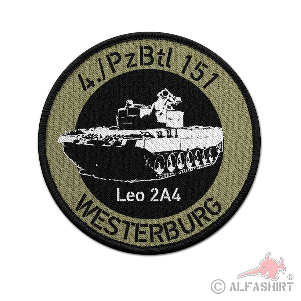 Patch 4 PzBtl 151 Leopard 2A4 Panzer Westerburg Aufnäher Panzerbataillon#43369
