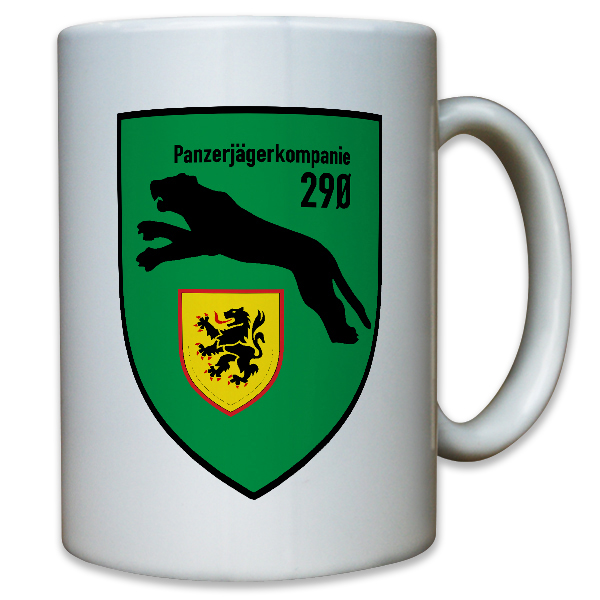 Panzerjägerkompanie 290 PzJgKp Deutschland Bundeswehr Bw Wappen - Tasse #10140