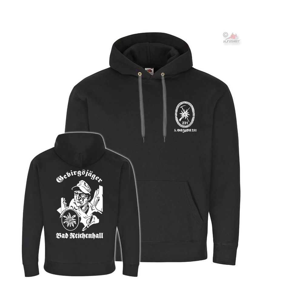 Hoodie 5 GebJgBtl 231Gebirgsjäger Bundeswehr BW Bundeswehr Kapuzenpullover#27761