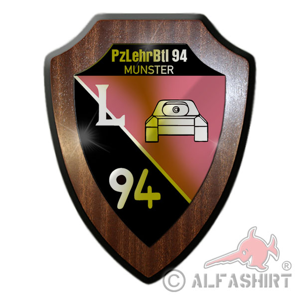 Heraldic shield Panzerlehrbataillon 94 Munster PzLehrBtl BW coat of arms Badge # 30118