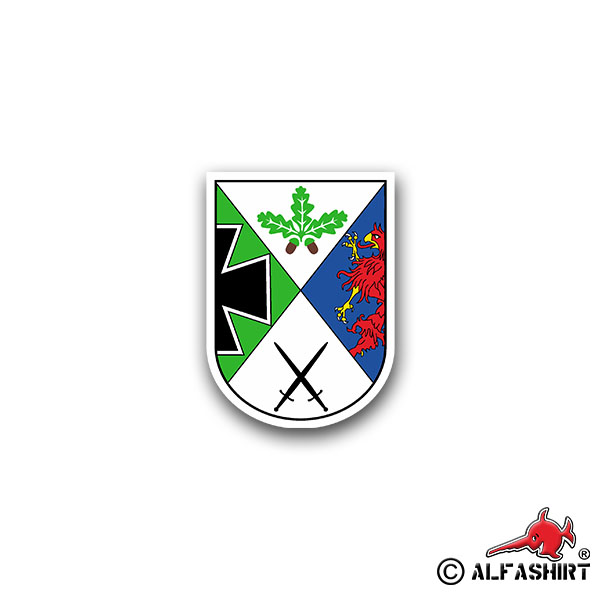 Aufkleber/Sticker PzGrenBtl 908 Panzer Grenadier Viereck Vorpommern 5x7cm A1578