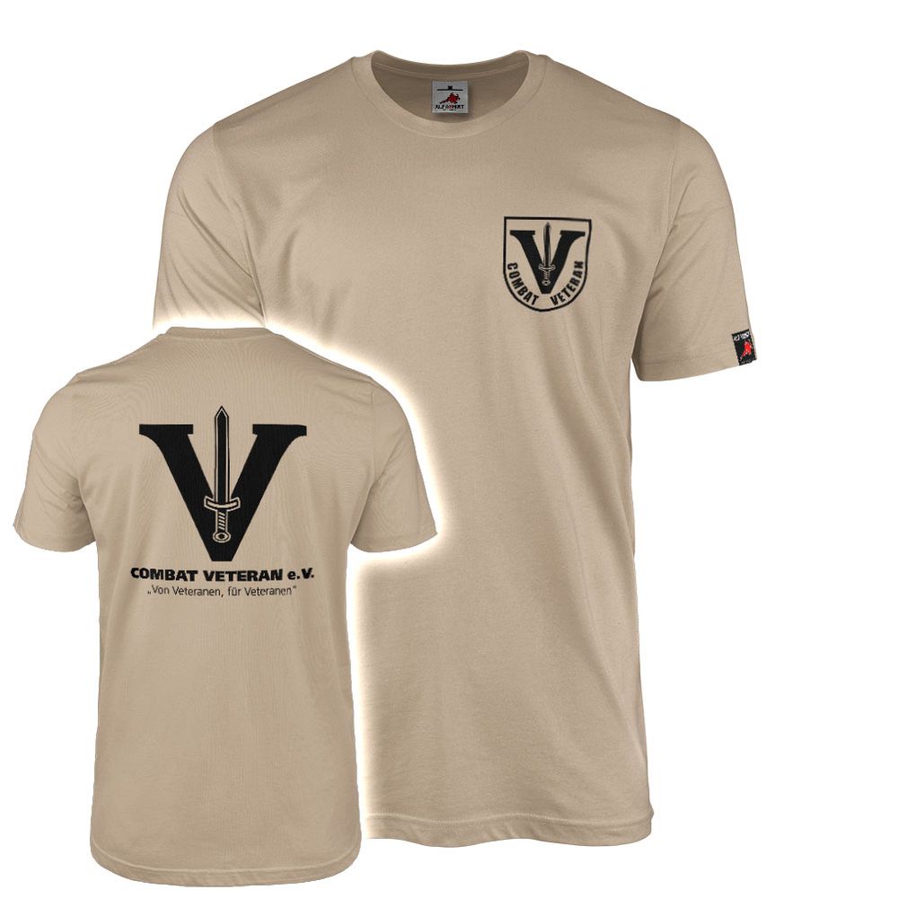 T-Shirt Combat Veteran e.V. Kamerad Soldat Verein Support Reservist #47031