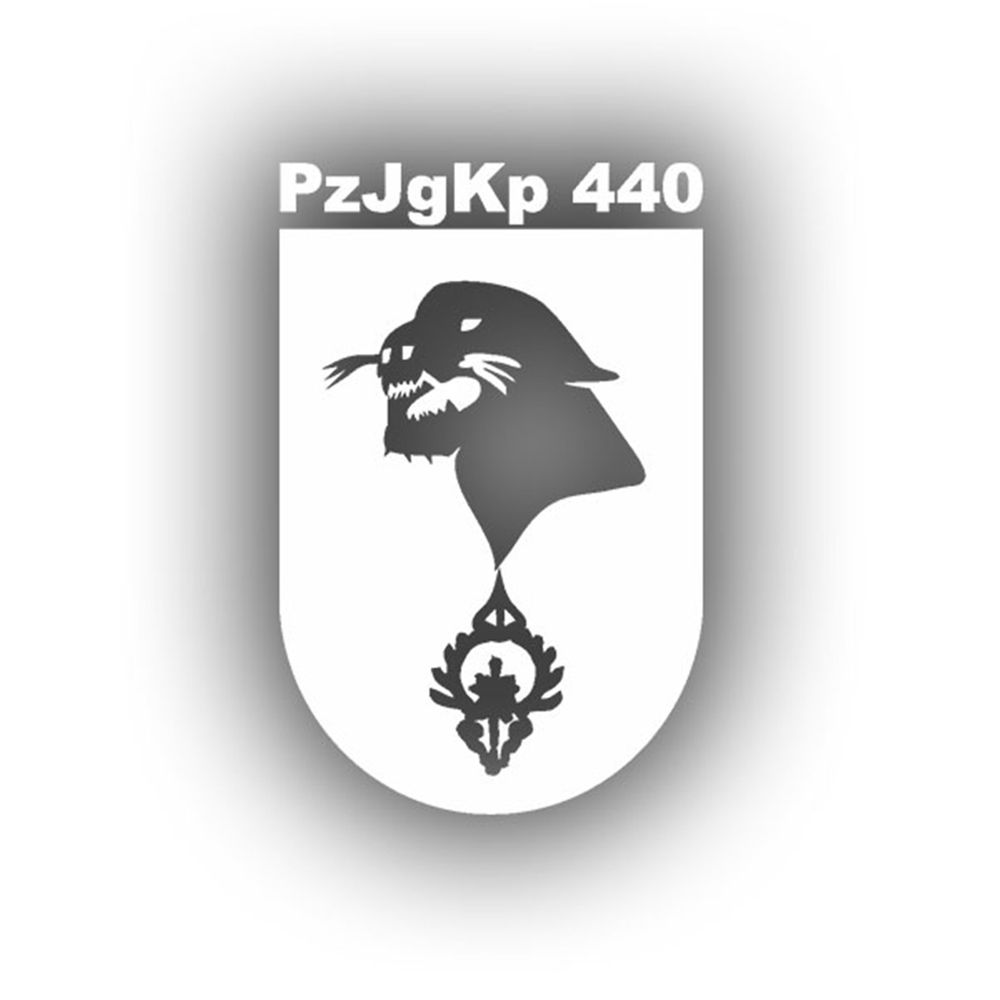 Aufkleber/Sticker PzJgKp 440 Panzerjägerkompanie Wappen Abzeichen 15x10cm A592