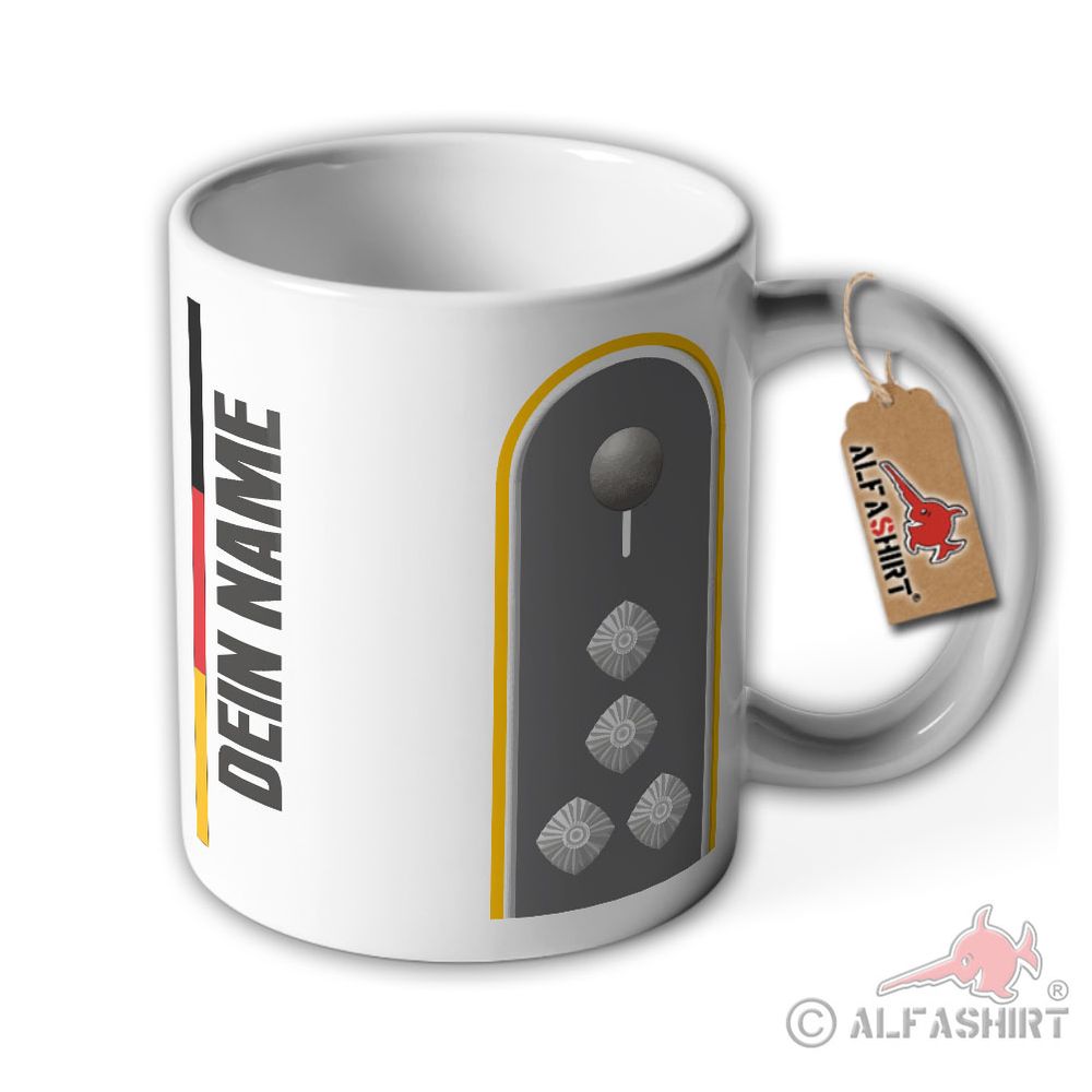 PERSONALISIERT Tasse Stabshauptmann Bundeswehr Schulterstück Dienstgrad #37514