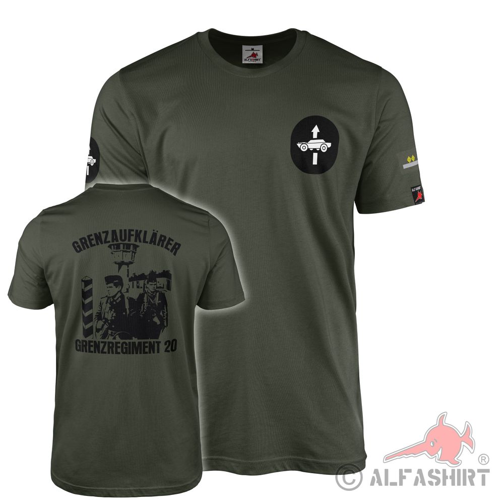 Senior Ensign Border Reconnaissance Border Regiment 20 DDR NVA Border Soldier T-Shirti#44666