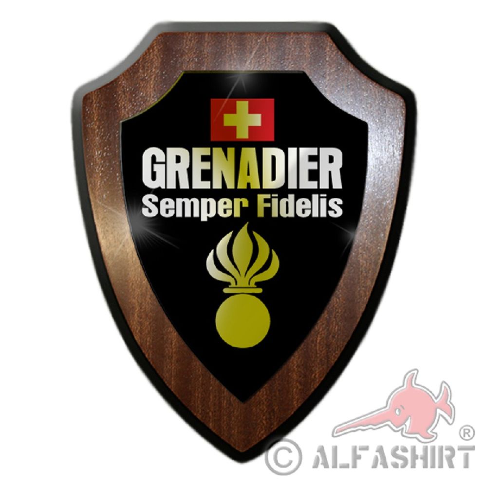 Grenadier Semper Fidelis Panzergrenadier Schweizer Armee Wappenschild #19799