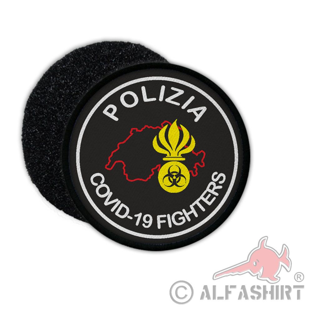 Swiss Polizia Patch Virus Fighter Unit Sonderkommando Patch 9cm # 37203