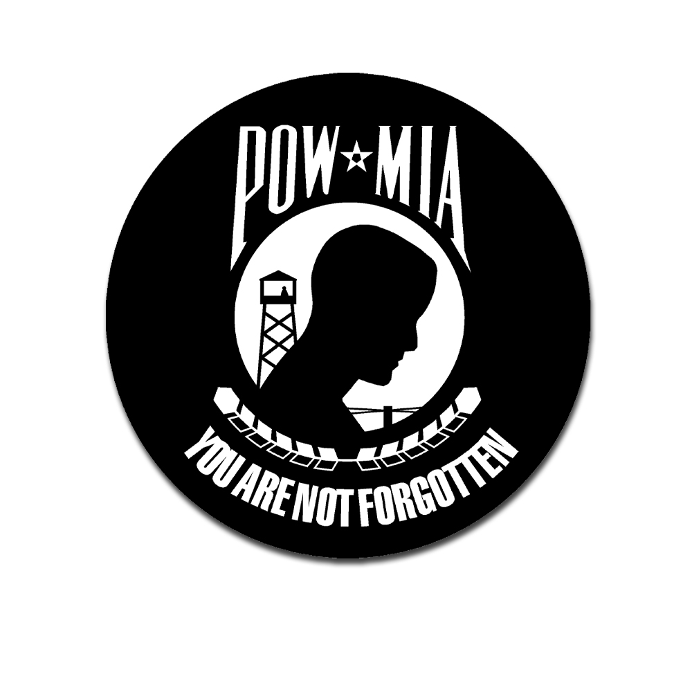 Powmia sticker missing flag 5x5cm # A4975