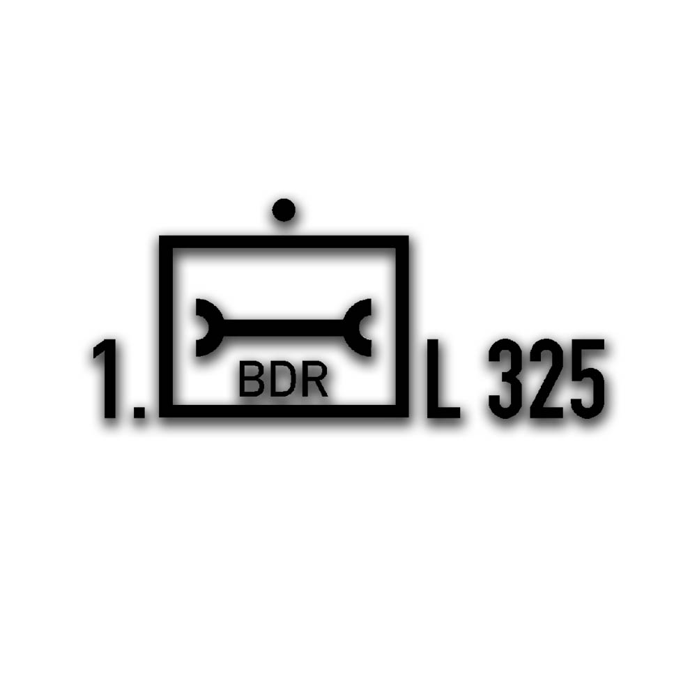 Decal / sticker tactical sign repair training battalion 16x37cm A5129