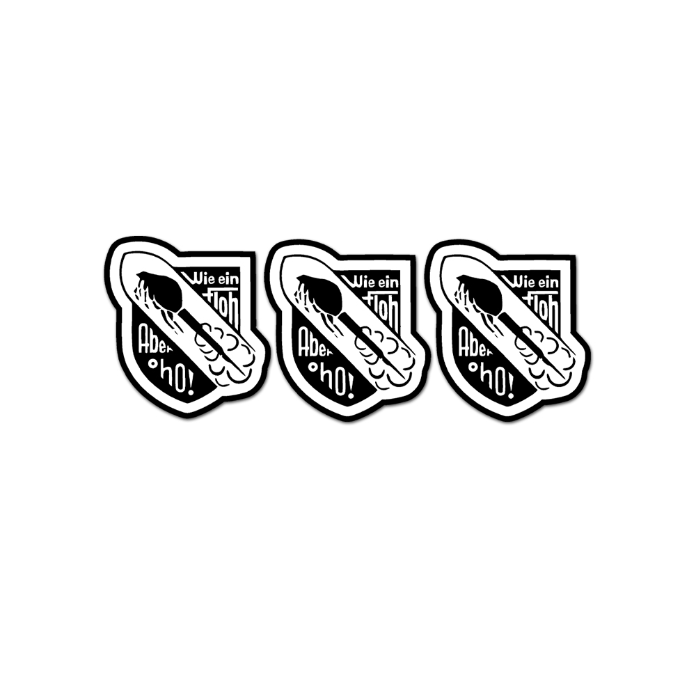 Wie Ein Floh Aber OHO JG400 Luftwaffe Aufkleber Klebefolie 4x3,5cm#A5638