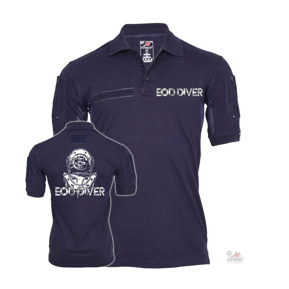 Tactical Poloshirt EOD Diver Kampfmittel Beseitigung Abzeichen Taucher #31420