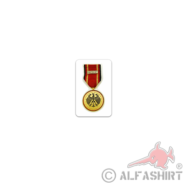 Battle Medal Sticker Sticker Bw Einsatzmedaille Bundeswehr 4x7cm # A3650