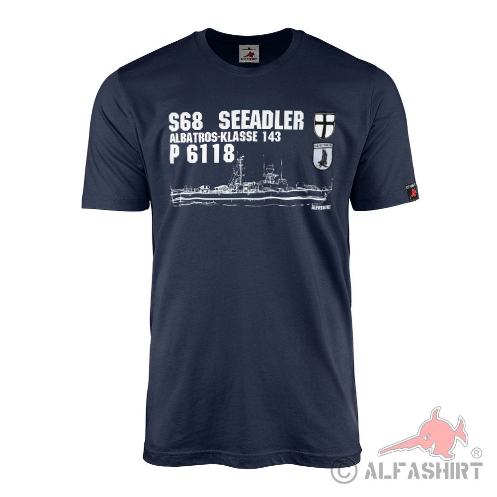T-Shirt S-68 Sea Eagle Type 143 Albatross Schnellboot Navy Souvenir #42516