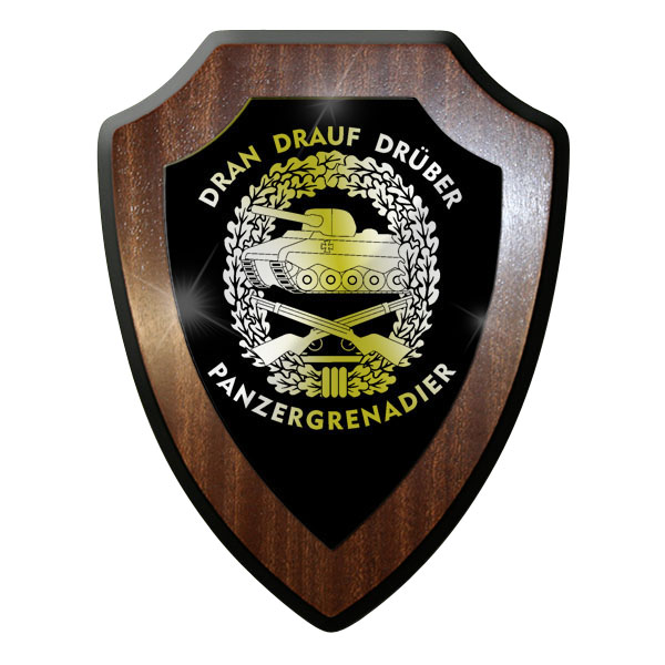 Wappenschild / Wandschild -PzGren Panzergrenadier Barettabzeichen #9655
