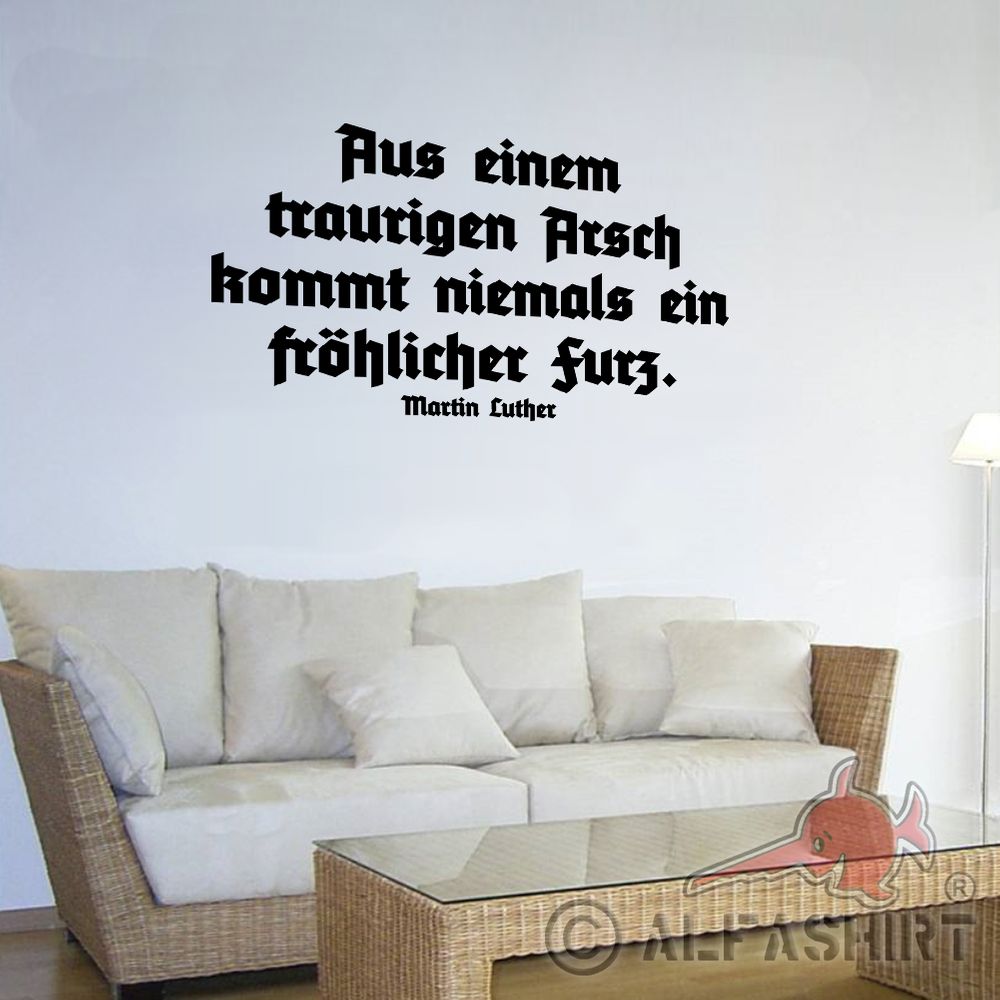 Wandtattoo Martin Luther Zitat Wand Aufkleber Dekoration 77cm x 45 cm #A4915