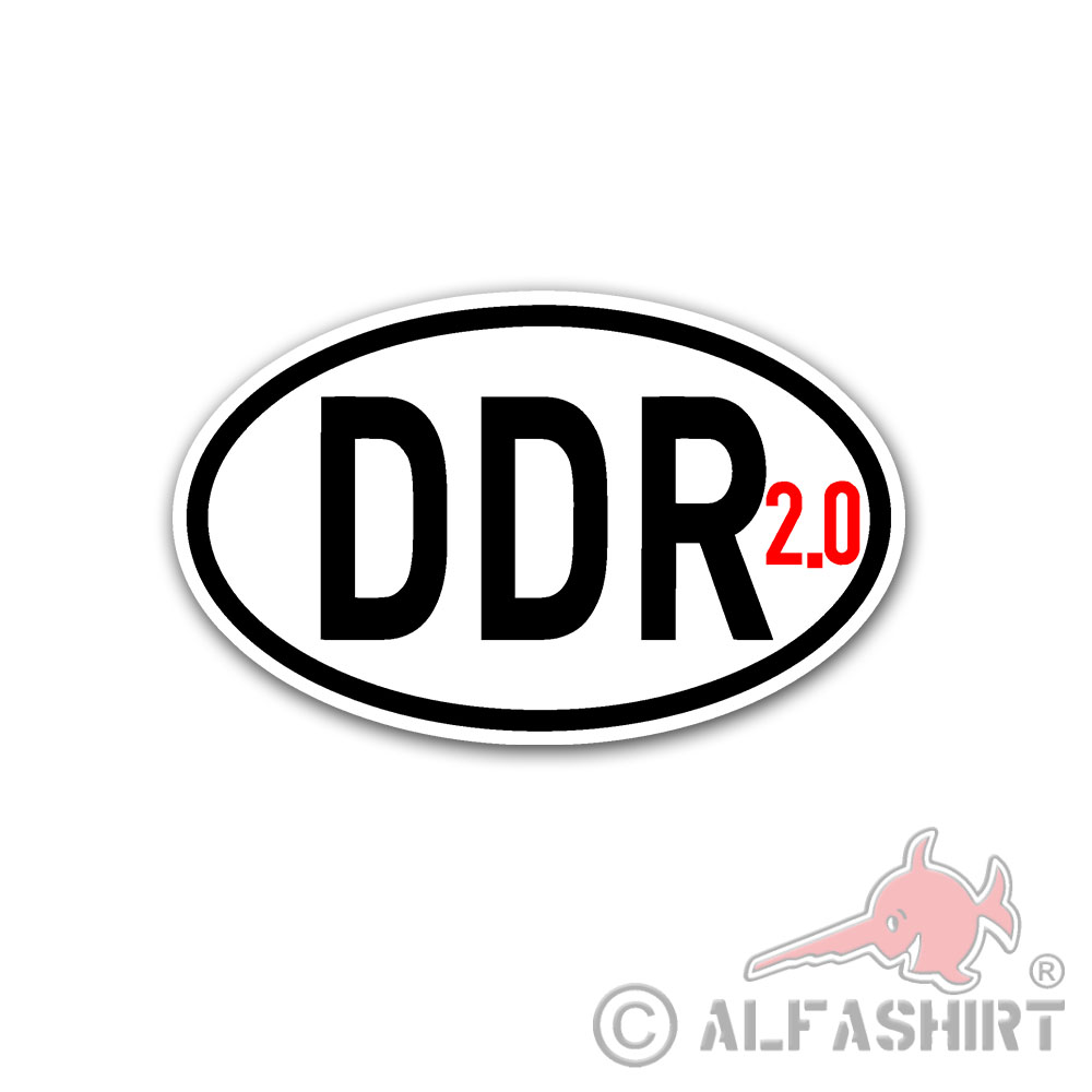 Aufkleber/Sticker 2.0 Deutsche Demokratische Republik Ost Deutschland Auto A5382