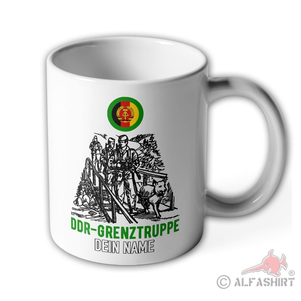 Cup personalized GDR border troops country see national defense NVA #43524