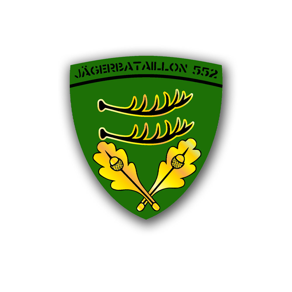 Sticker 9x8.4cm Jägerbataillon 552 JgBtl Böblingen Baden-Württemberg #A6407