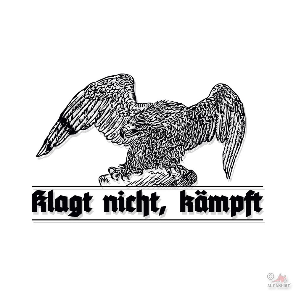 Wall Decal Eagle Does not Lament Fights Sticker Prussia Germany Military 70x45cm # A4630