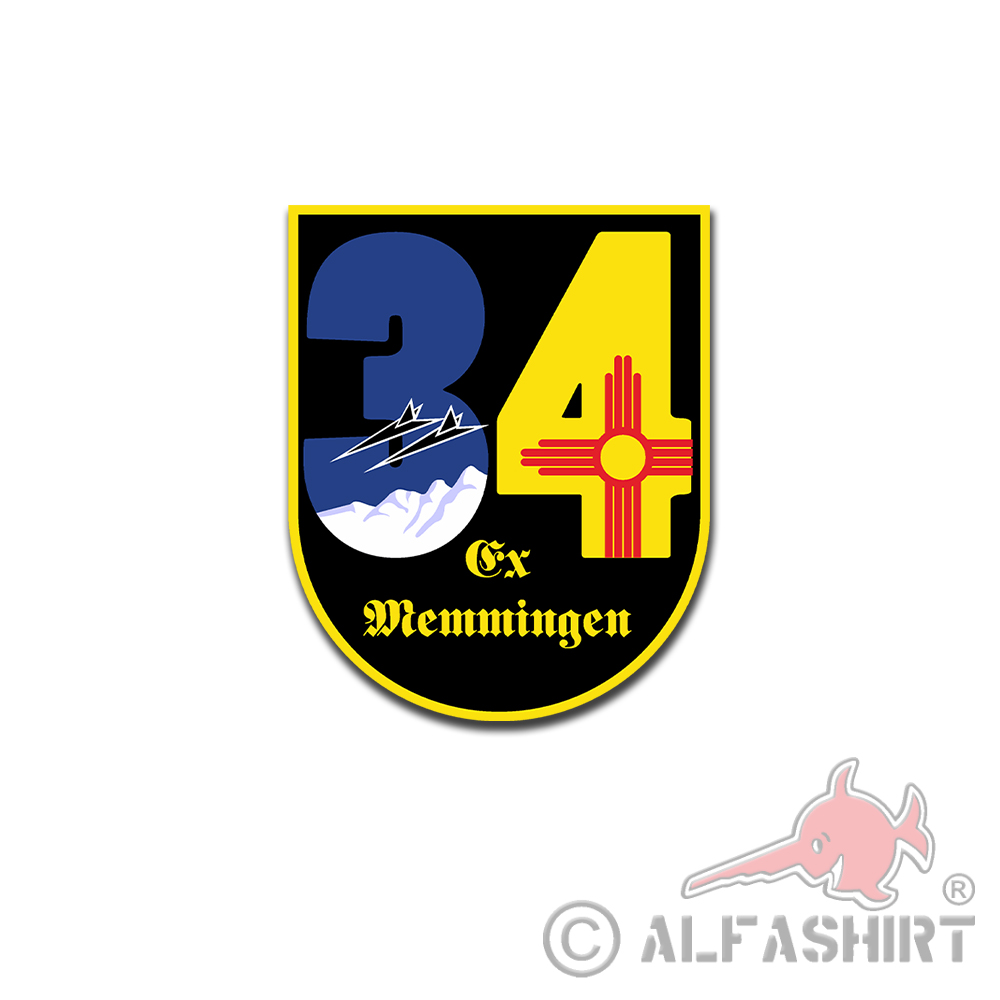 JaboG 34 Ex Memmingen Wappen Abzeichen Jagdbomber Geschwader 34 7cm  #A5964