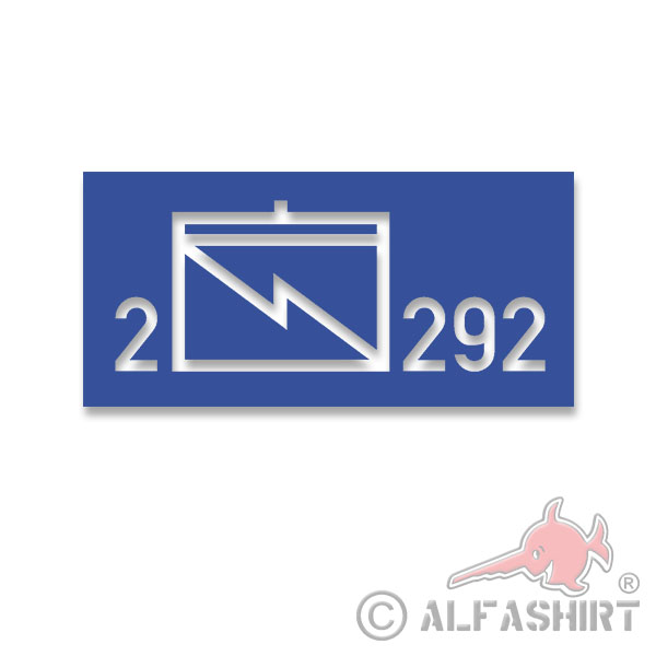 2 Fernmelde Btl 292 Lackierschablonen-Aufkleber Taktisches Zeichen Stab #A4508