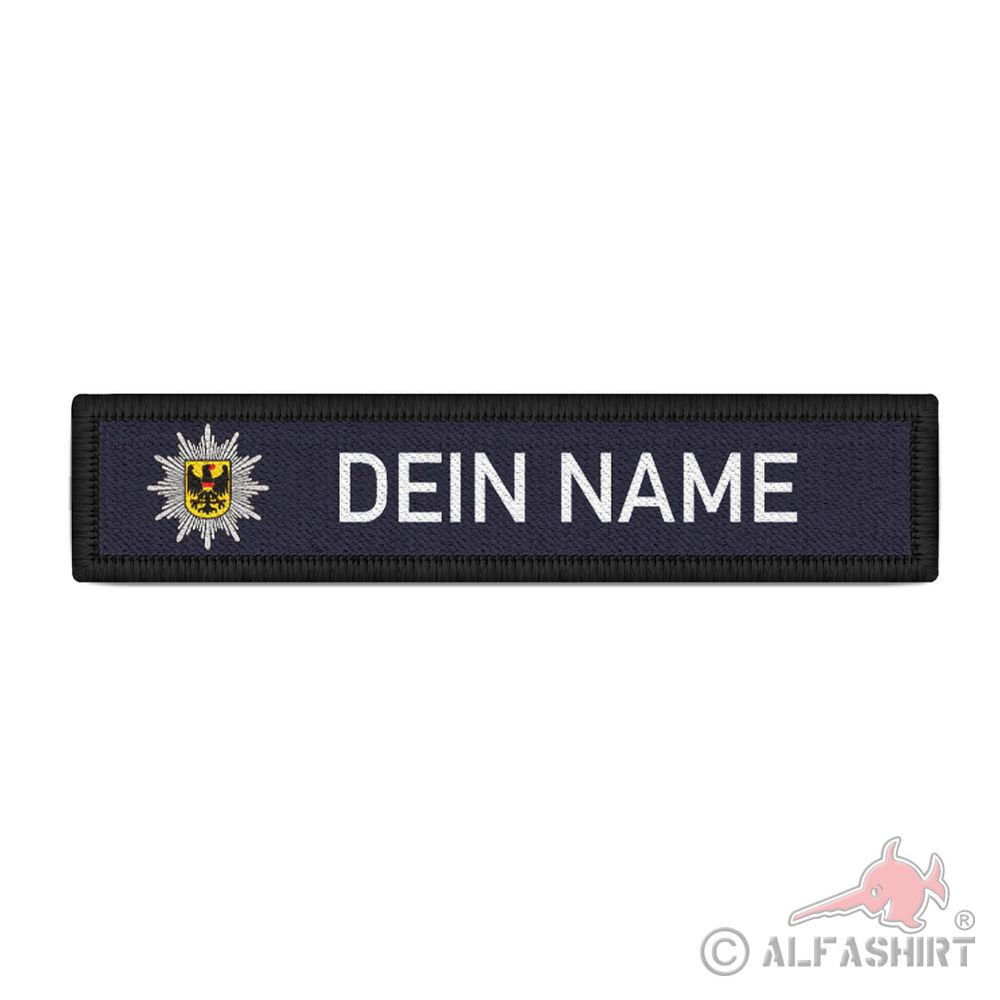 Patch Namensschild BPOL Polizei Wunschtext Personaliert Name Blutgruppe #41337