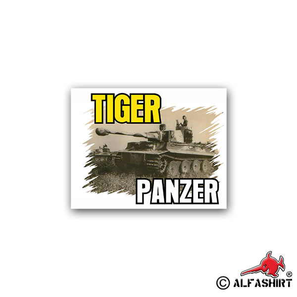 Sticker Tiger Panzer Germany Military 9x7cm A2029