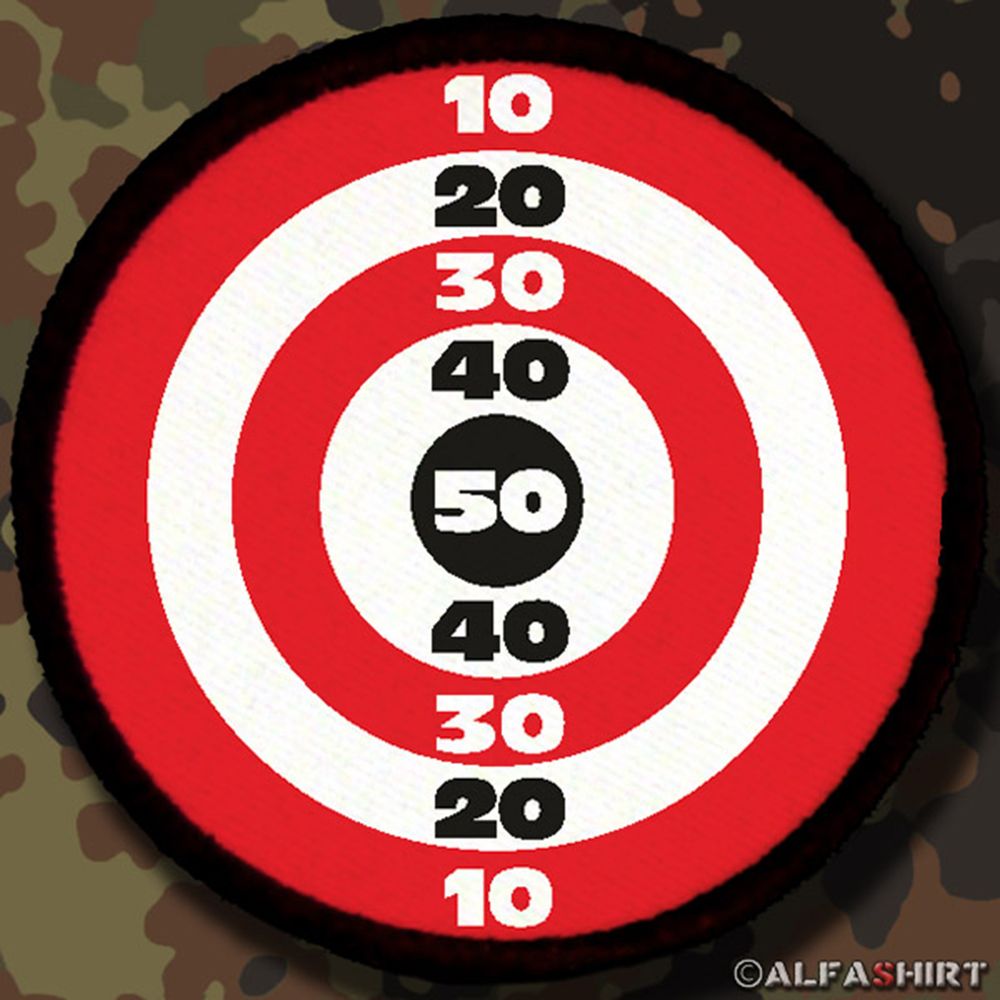 Patch / Aufnäher - Zielscheibe Treffer Hit Dart Punkte Pfeil Sport #7147