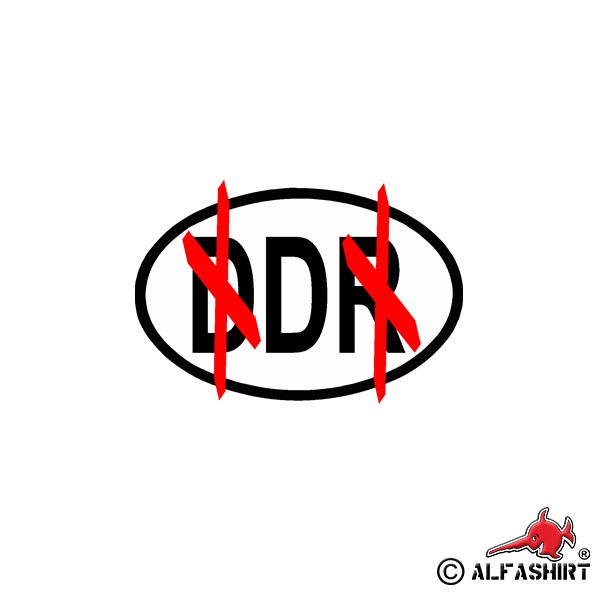 Sticker DDR D German Democratic Republic FRG Coat of Arms 10x7cm A902