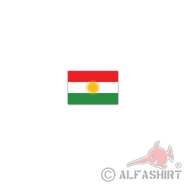 Aufkleber/Sticker Kurdistan Flagge Vorderasien Autonome Region 11x7cm A2979