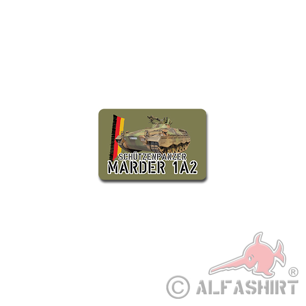 Spz Marder 1A2 Sticker Sticker Armored Main weapon system 11x7cm # A4222