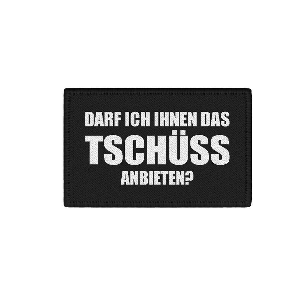 Patch Tschüss anbieten Kein Interesse Social Distancing Humor 7,5x4,5cm #34407