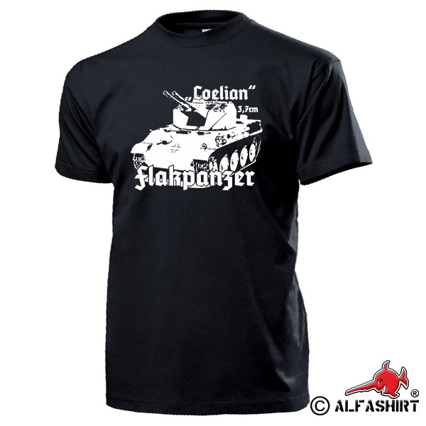 Flakpanzer Coelian 3,7 cm Flak Pantherr Wanne Luftschlacht Panzer T Shirt #17526