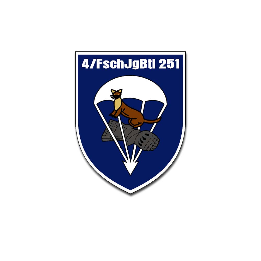 4 FschJgBtl 251 Crest Calw Black Forest Brigade Sticker Sticker 7x5cm # A5039