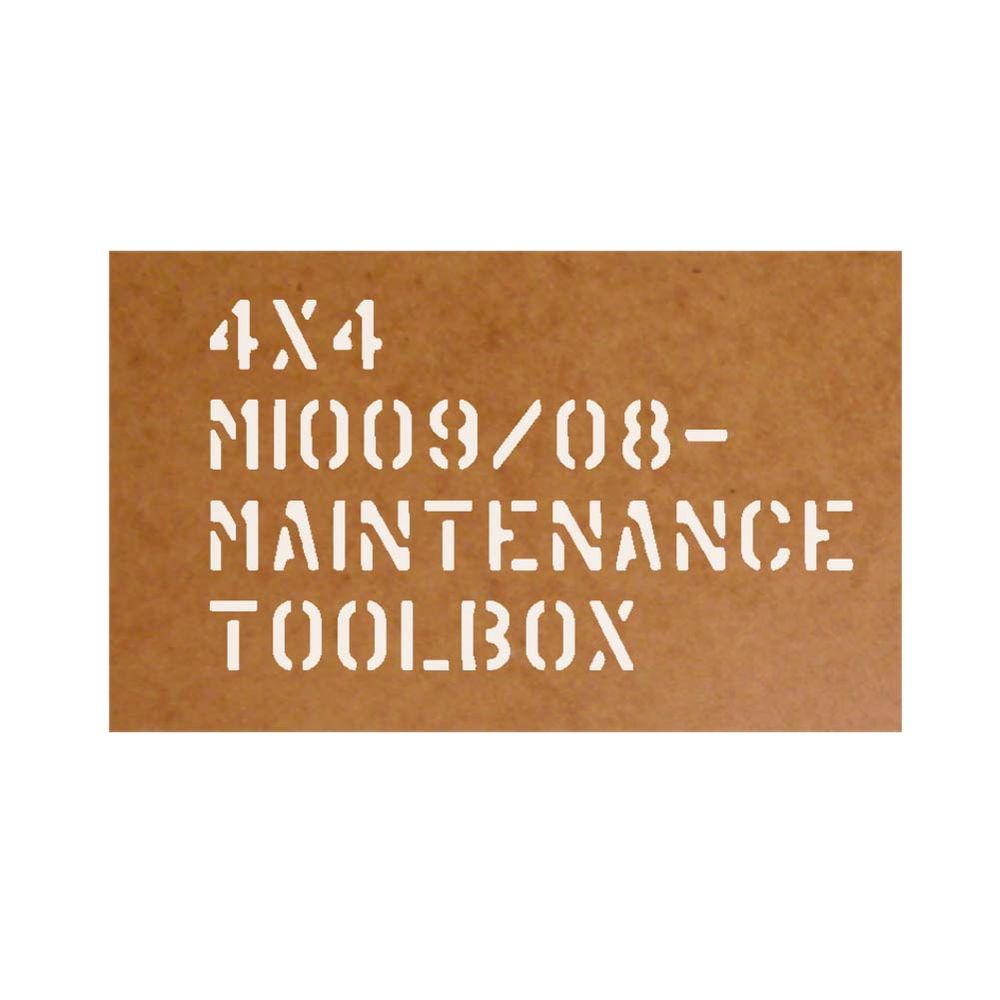 Oil box Maintence Toolbox spray stencil lettering Reusable # 34609