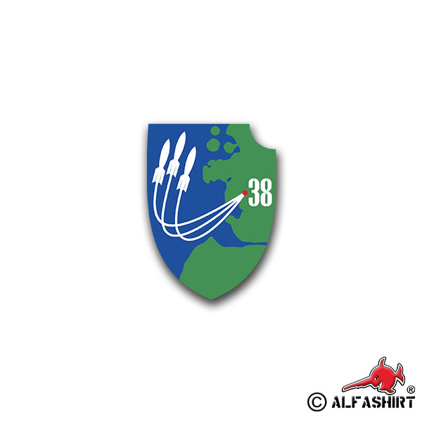 Sticker FlaRakBtl 38 anti-aircraft missile battalion Heide BW 5x7cm A1715