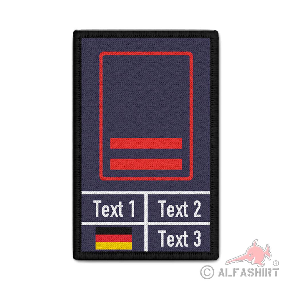Rank Patch Feuerwehr personalisierbar Dienstgradabzeichen 9,8x6cm 34096