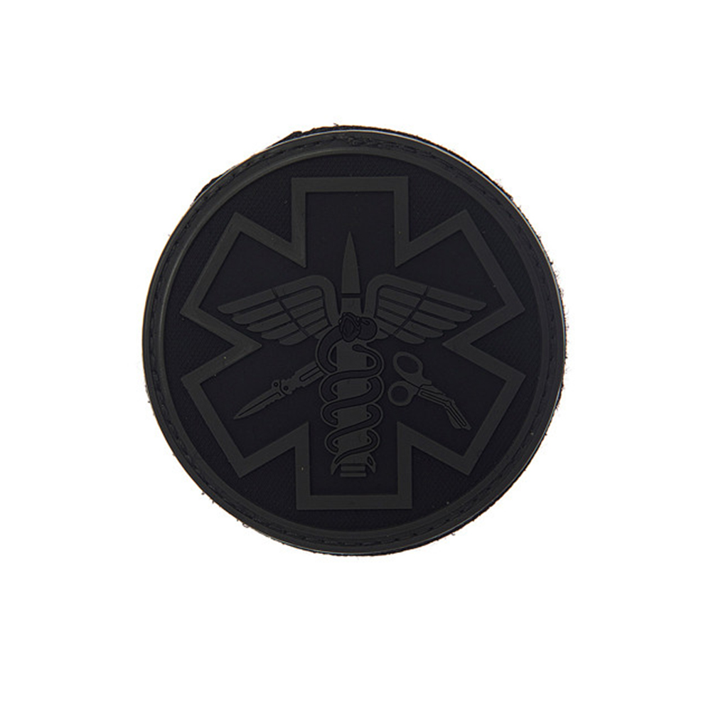 3D Rubber Para Medical Patch Erstehilfe Sanitäter Feuerwehr 8x8 cm#26915