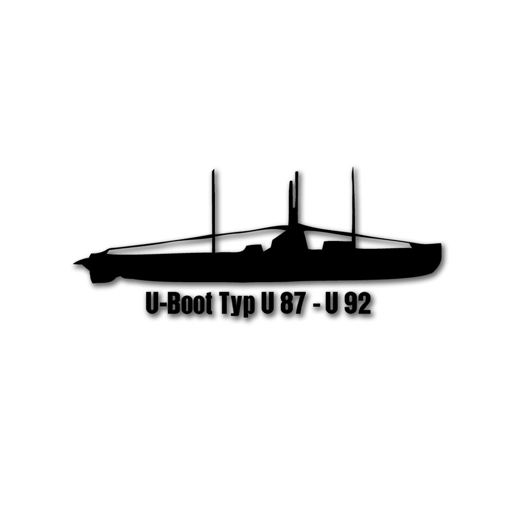 Wandtattoo U-Boot Typ U 87 - U92 U88 U89 U90 U91 3 Flottille Emden Kiel #A6188