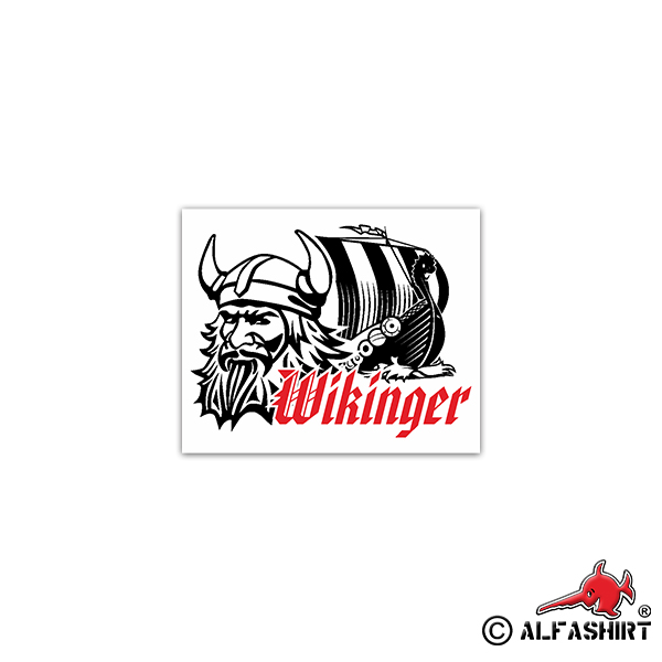 Sticker Viking Early Middle Ages Men North and Baltic Sea 9x7cm # A2253