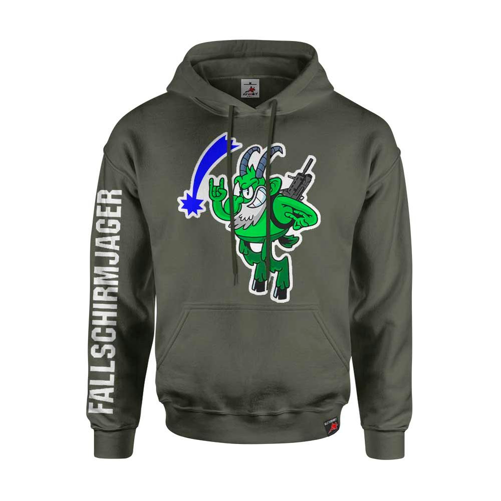 Hoodie Fallschimrjäger grüner Teufel Bundeswehr Comic Falli FschJg Komet #43400