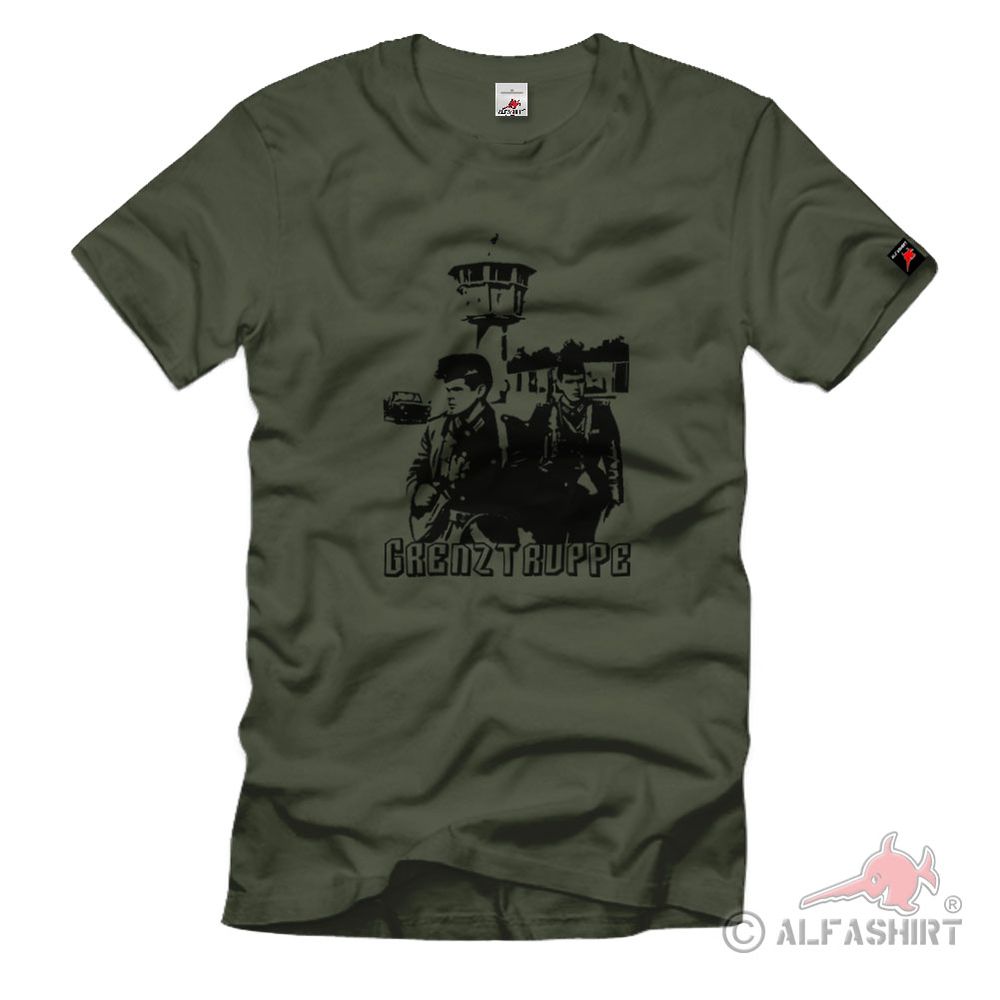 DDR Border Troops Patrol – Cold War Surveillance Scene – East German Army History T-Shirt #880