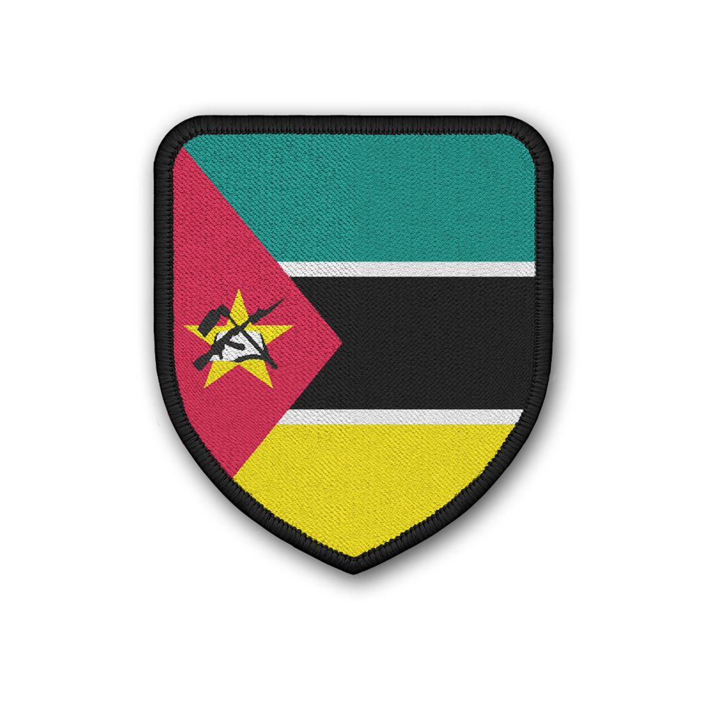 Patch Flagge von Mozambique Emblem Stadtwappen Fahne Wappen Aufnäher Land #21516