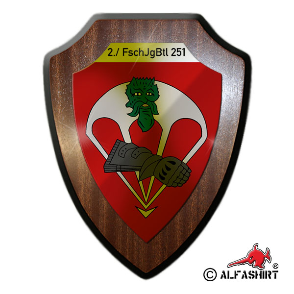 Heraldic shield 2 FschJgBtl 251 Paratrooper battalion Calw coat of arms # 16367