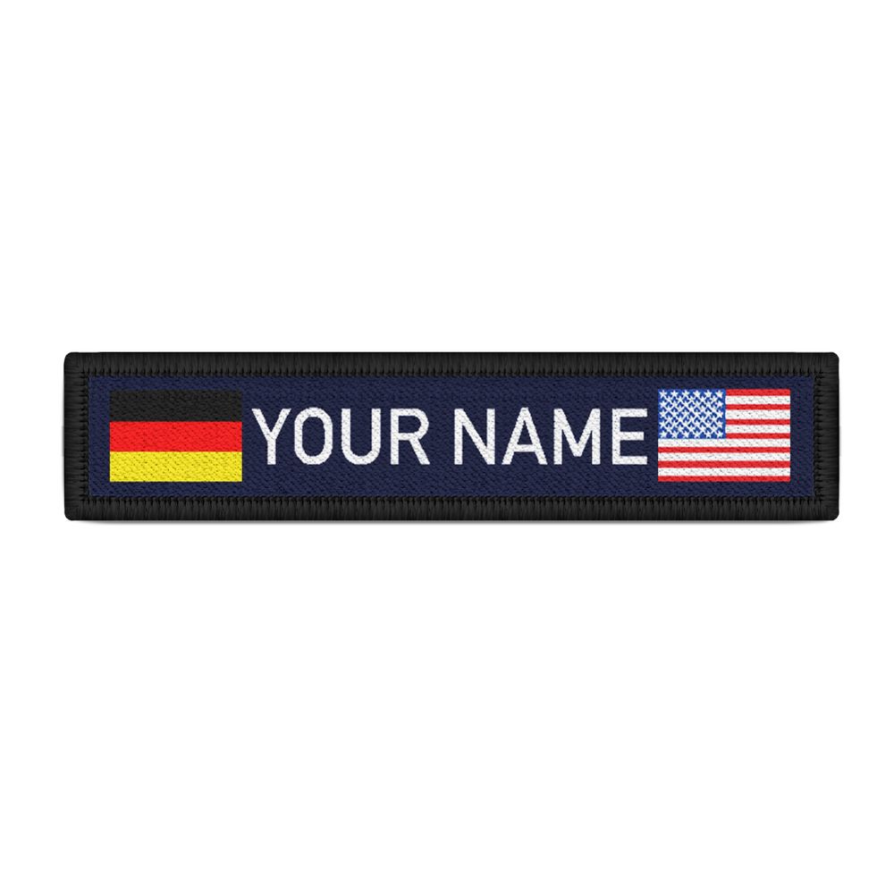 Germany USA name tag patch with name Navy Name Patch Germany Velcro # 34110