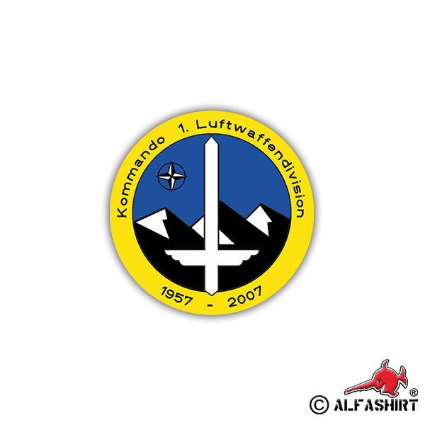 Sticker Kommando 1. Luftwaffendivision Wappen Badges 7x7cm A1127