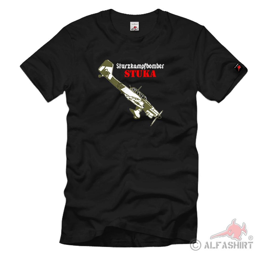Sturzkampfbomber Stuka Ju 87 einmotoriges Kampfflugzeug - T Shirt #1010