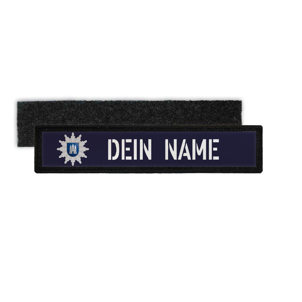 Patch Namens-Schild Polizei Hamburg  Streifen personalisiert Uniform #36320