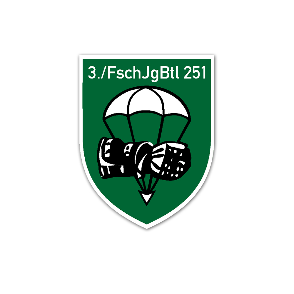 3 FschJgBtl 251 sticker paratrooper battalion Bundeswehr 5x7cm #A5976