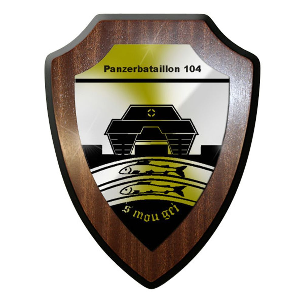 Wappenschild / Wandschild / Wappen - Panzerbataillon 104 PzBtl Bundeswehr #8370
